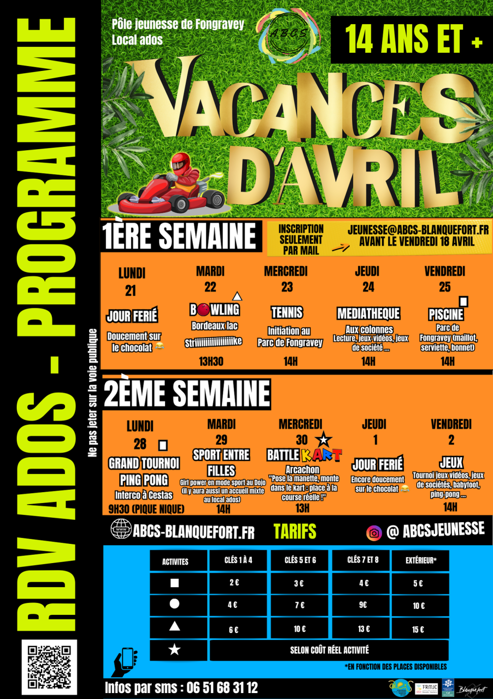 RDV ADOS AVRIL