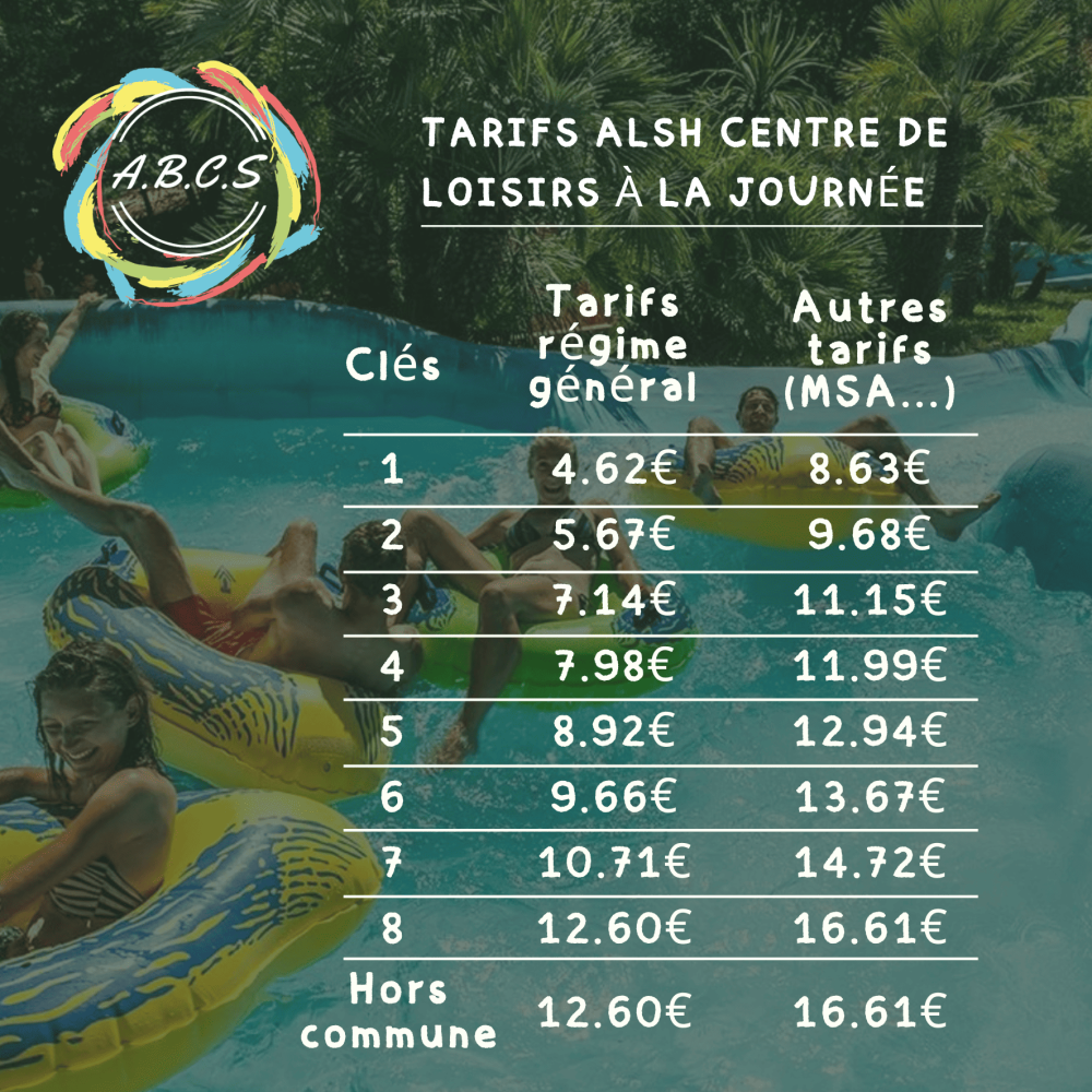 Tarifs ALSH