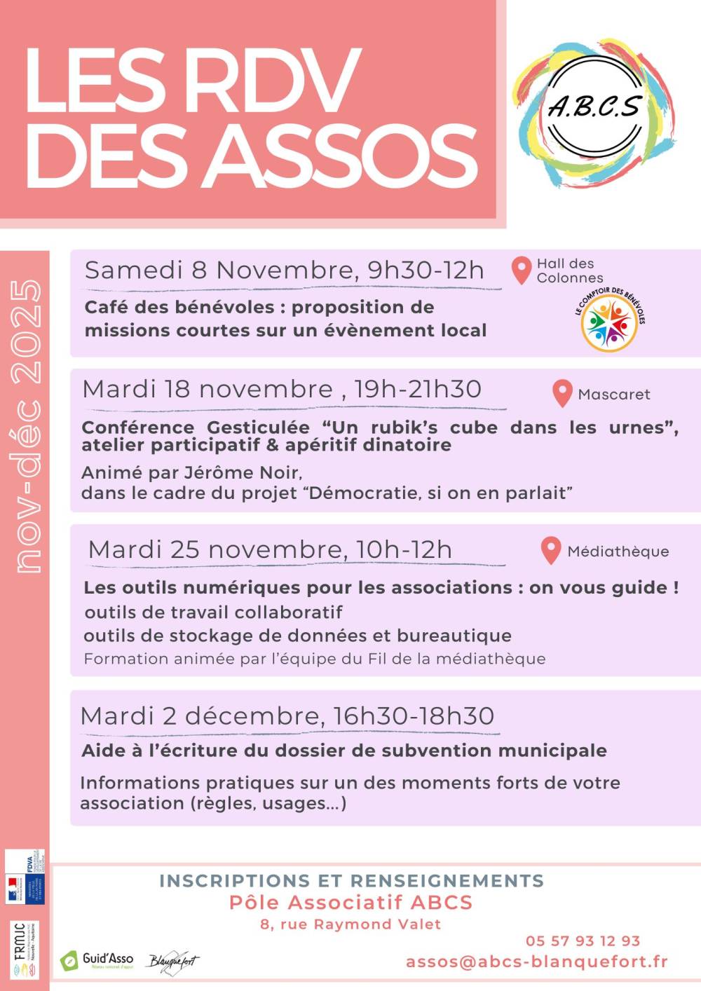 Les RDV des assos