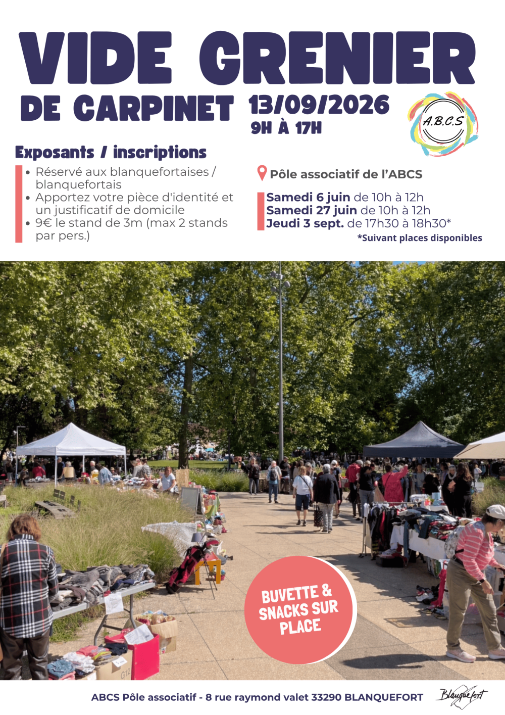 Affiche vide grenier 2026