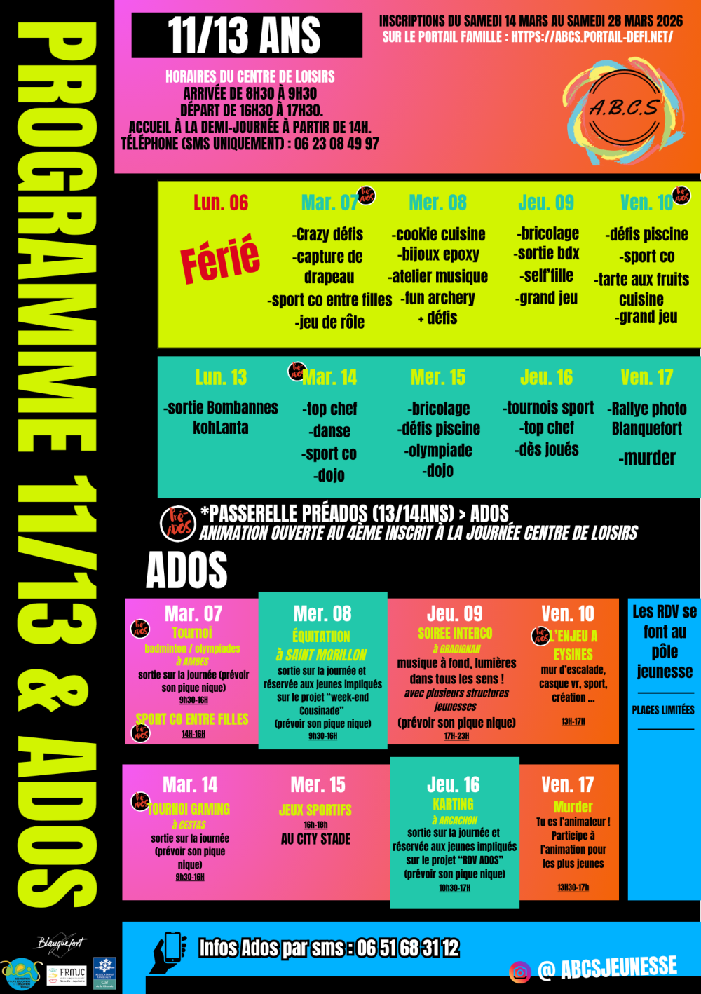 programme vacances avril