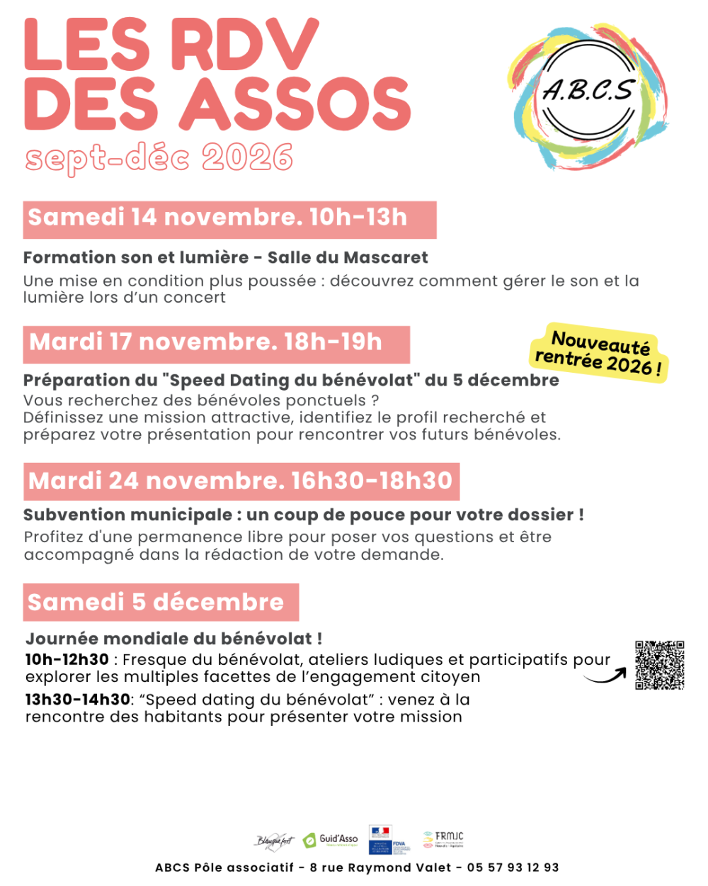 rdv asso sept dec 2026 abcs blanquefort