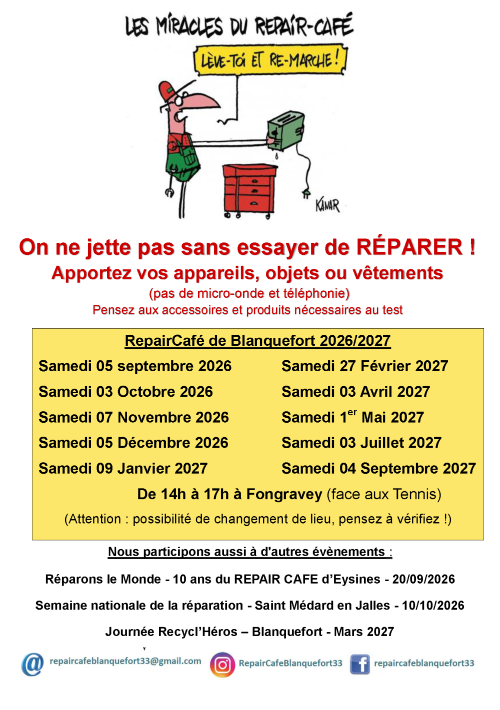 Affiche 26-27 repair café blanquefort